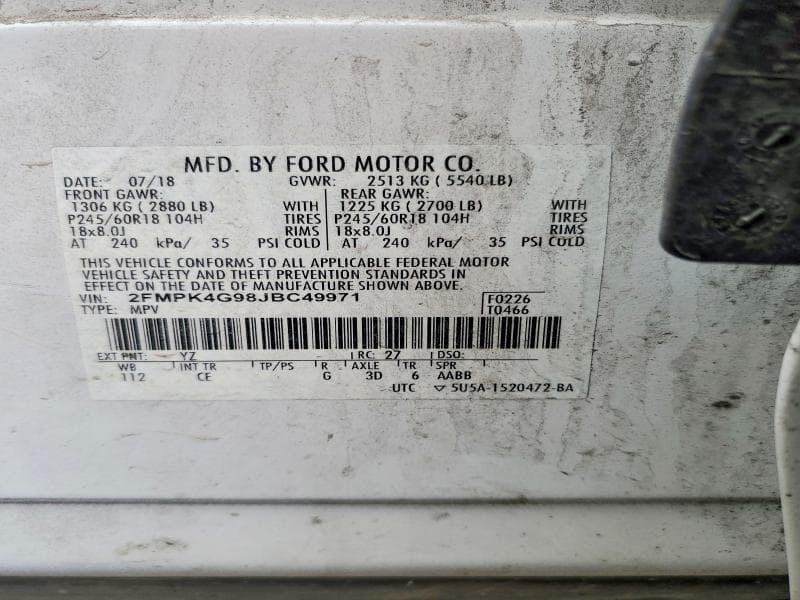 2018 FORD EDGE SE SE 13
