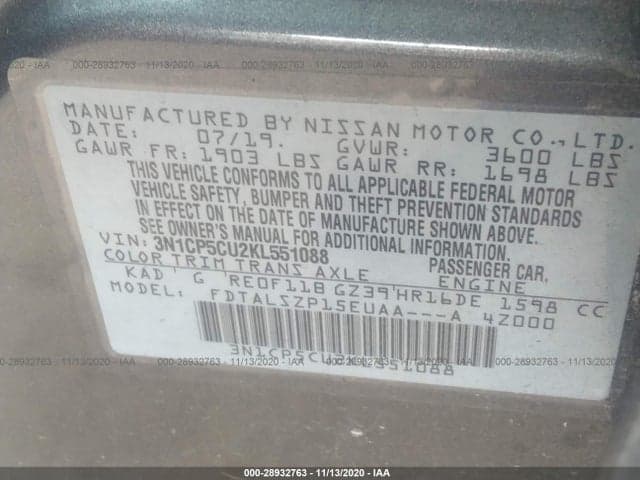 2019 NISSAN KICKS SV 9