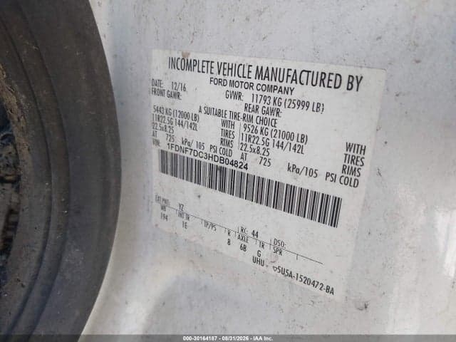 2017 FORD F-750 DIESEL 9