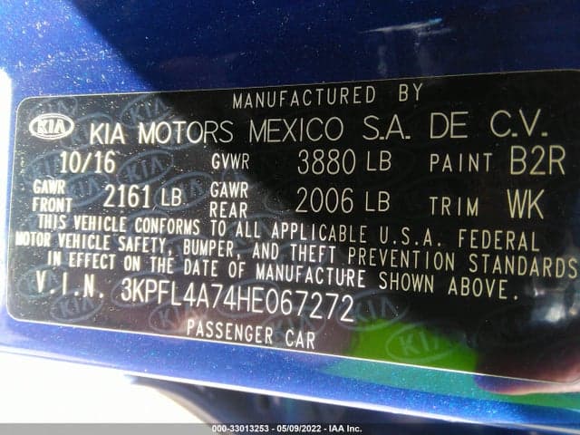 2017 KIA FORTE LX 9