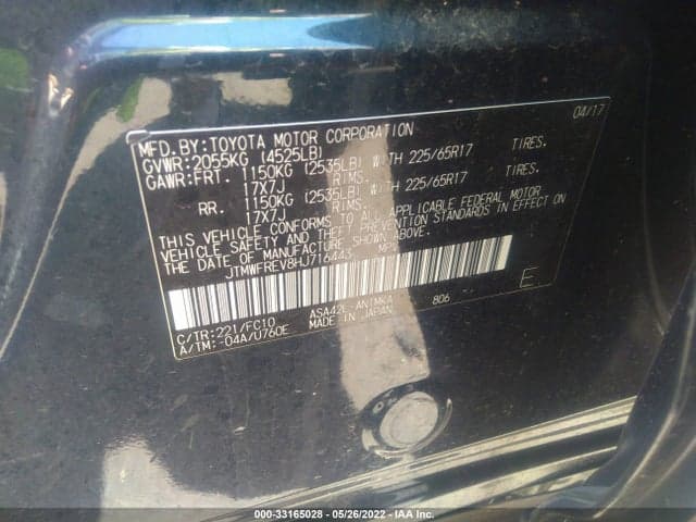 2017 TOYOTA RAV4 XLE 9