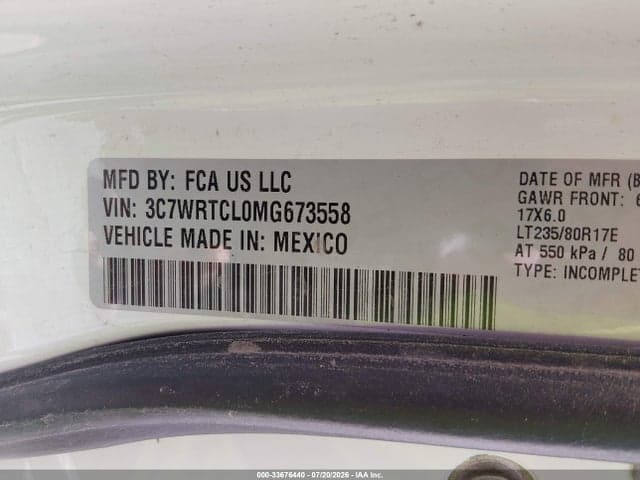 2021 RAM 3500 CHASSIS TRADESMAN/SLT/LARAMIE/LIMITED 9