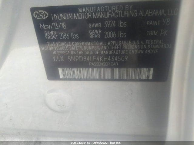 2019 HYUNDAI ELANTRA SEL 9
