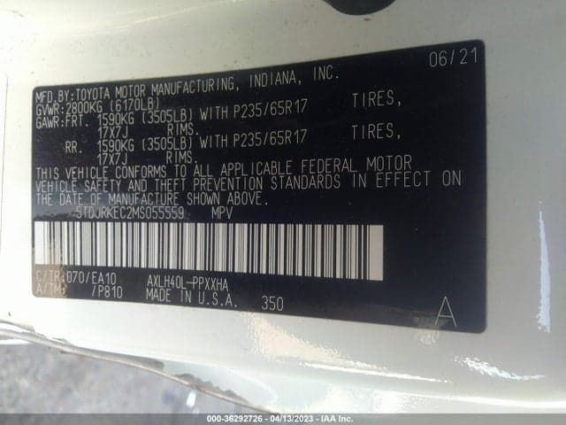 2021 TOYOTA SIENNA XLE 9