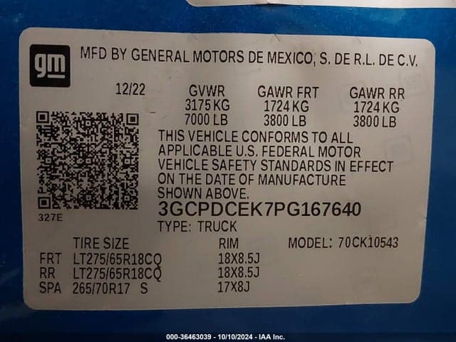 2023 CHEVROLET SILVERADO 1500 4WD SHORT BED CUSTOM TRAIL BOSS 9