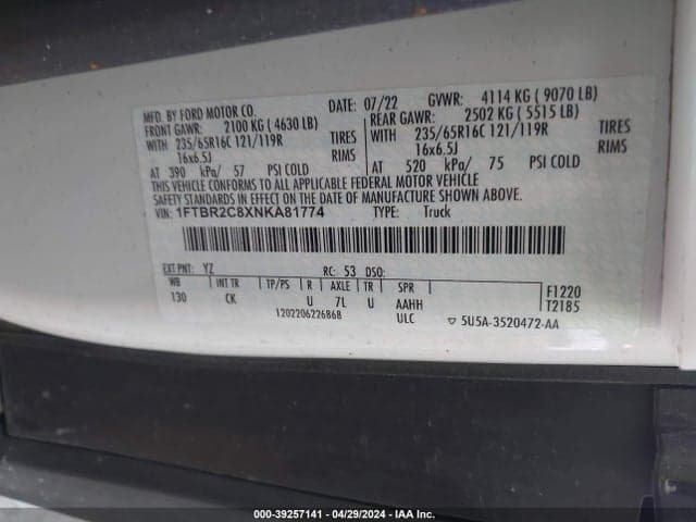 2022 FORD TRANSIT-250 9