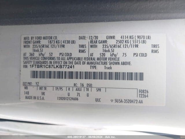 2020 FORD TRANSIT-250 9
