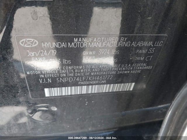2019 HYUNDAI ELANTRA SE 9