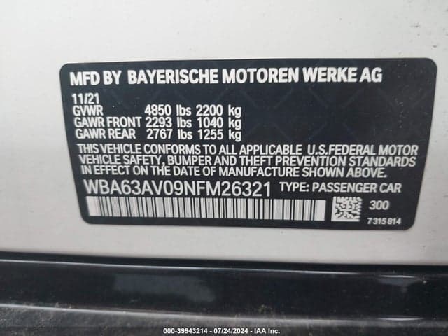 2022 BMW 430I GRAN COUPE 9
