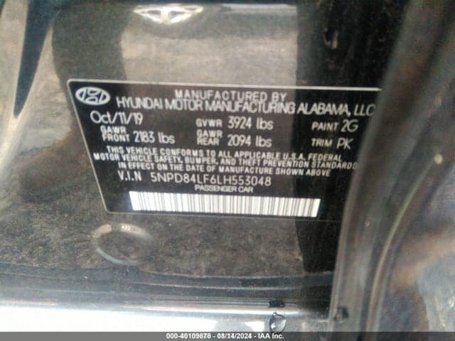 2020 HYUNDAI ELANTRA SEL 9