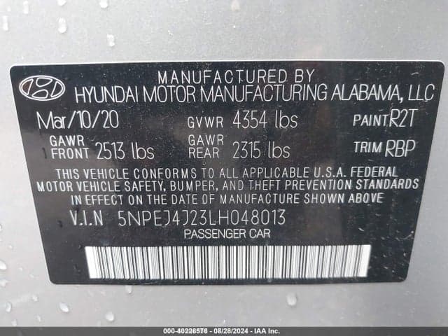 2020 HYUNDAI SONATA SEL PLUS 9