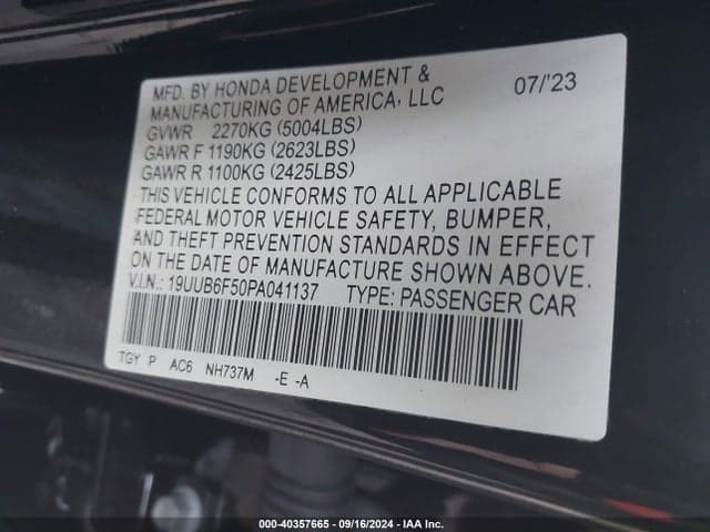 2023 ACURA TLX A-SPEC PACKAGE 9