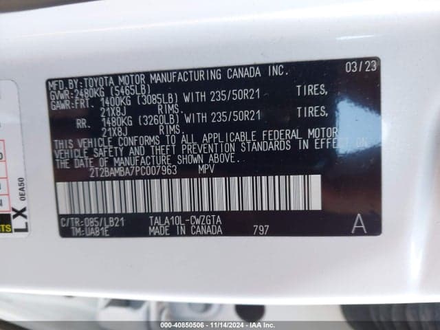 2023 LEXUS RX 350 LUXURY/PREMIUM/PREMIUM PLUS 9