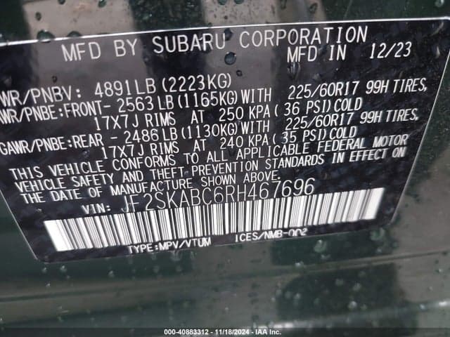2024 SUBARU FORESTER 9