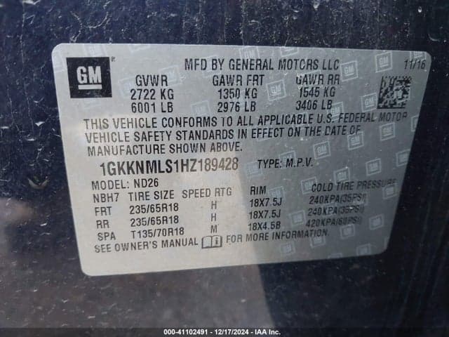 2017 GMC ACADIA SLT-1 9