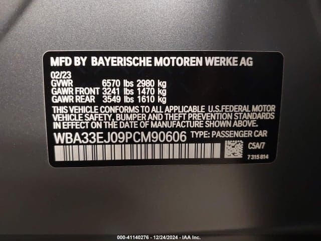 2023 BMW 760 I XDRIVE 9