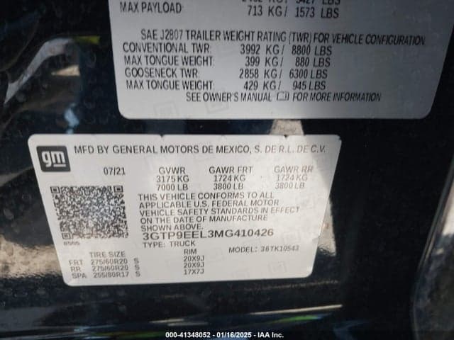 2021 GMC SIERRA 1500 4WD SHORT BOX AT4 9