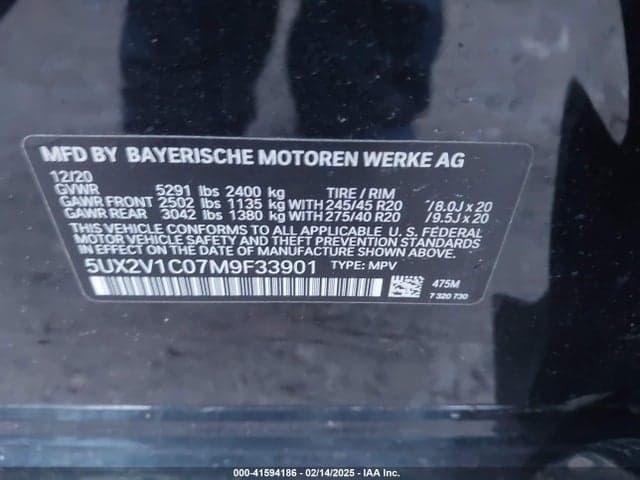 2021 BMW X4 XDRIVE30I 9