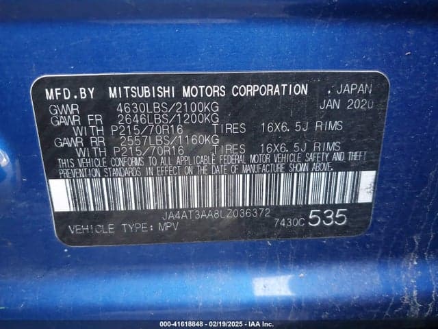 2020 MITSUBISHI ECLIPSE CROSS ES 1.5T AWC 9