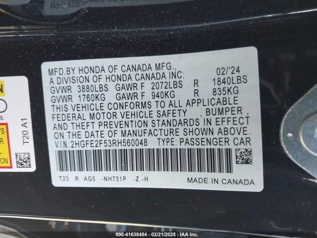 2024 HONDA CIVIC SPORT 9