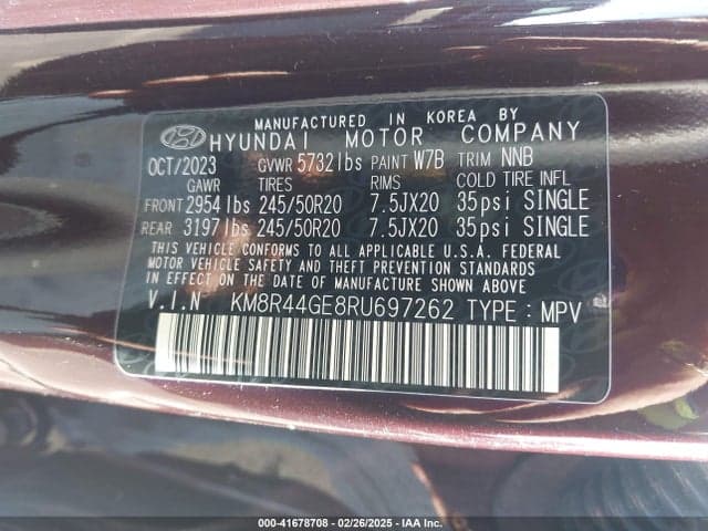 2024 HYUNDAI PALISADE SEL 9