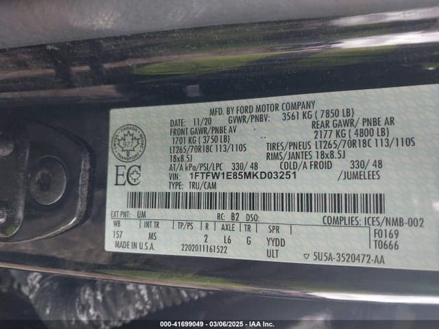 2021 FORD F-150 XLT 9