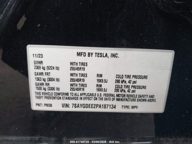2023 TESLA MODEL Y AWD/LONG RANGE DUAL MOTOR ALL-WHEEL DRIVE 9