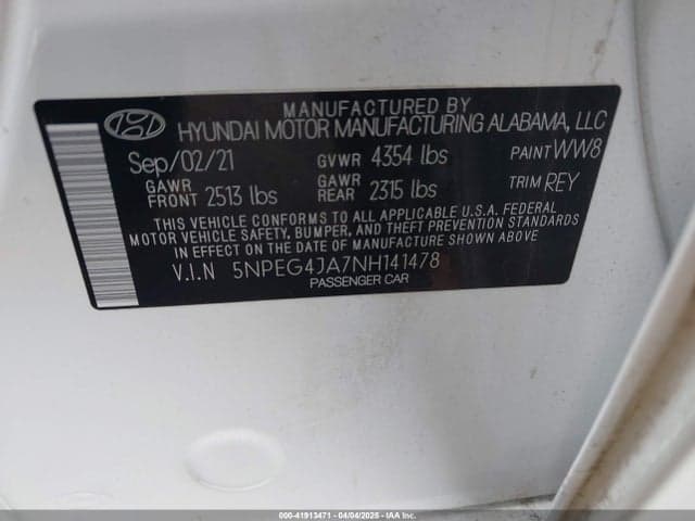 2022 HYUNDAI SONATA SE 9