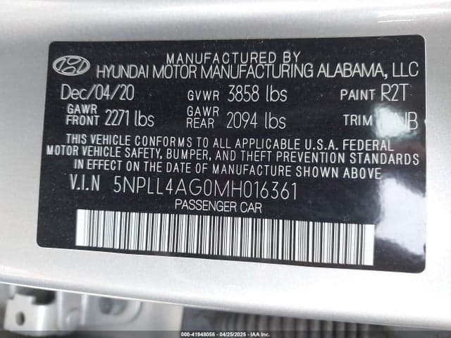 2021 HYUNDAI ELANTRA SE 9