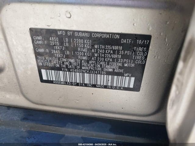 2018 SUBARU OUTBACK 3.6R LIMITED 9