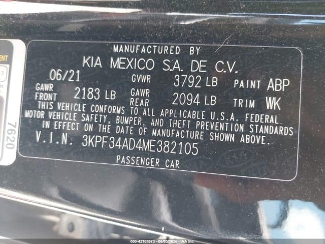 2021 KIA FORTE GT-LINE 9