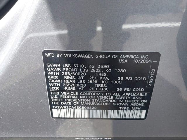 2025 VOLKSWAGEN ATLAS 2.0T SE W/TECHNOLOGY 9