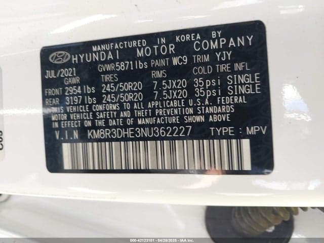 2022 HYUNDAI PALISADE SEL 9