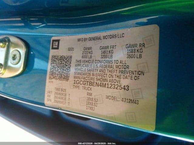 2021 CHEVROLET COLORADO 9