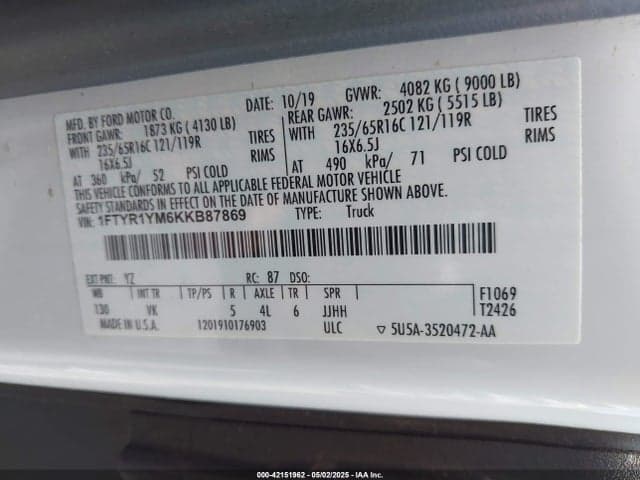 2019 FORD TRANSIT-250 9