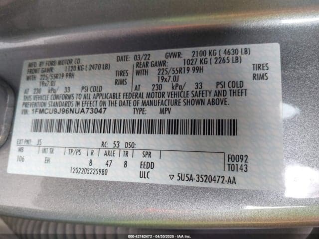2022 FORD ESCAPE TITANIUM 9