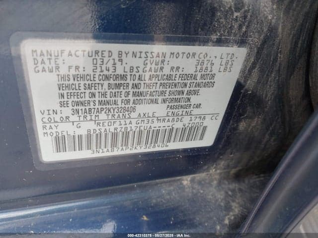 2019 NISSAN SENTRA SR 9