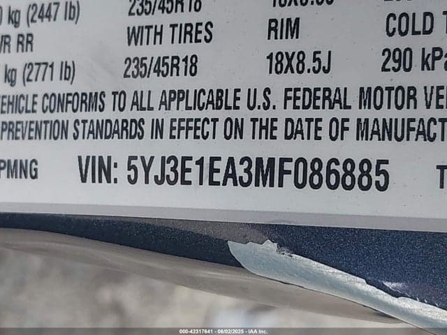 2021 TESLA MODEL 3 STANDARD RANGE PLUS REAR-WHEEL DRIVE 9