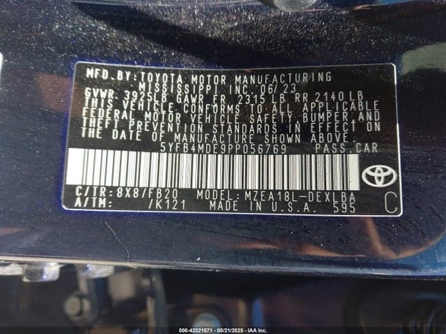 2023 TOYOTA COROLLA LE 9