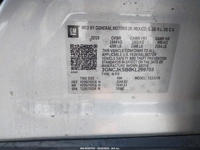 2019 CHEVROLET TRAX LS 9