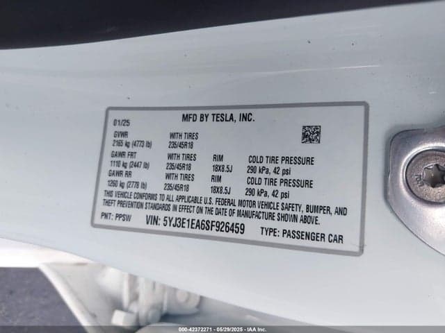 2025 TESLA MODEL 3 LONG RANGE REAR-WHEEL DRIVE 9