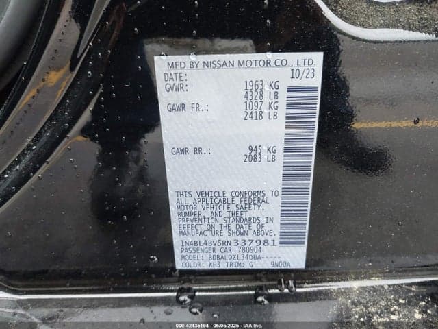 2024 NISSAN ALTIMA S FWD 9