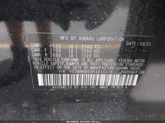 2023 SUBARU LEGACY 9