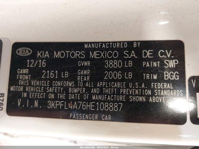 2017 KIA FORTE LX 9