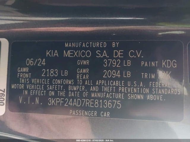 2024 KIA FORTE LX 9
