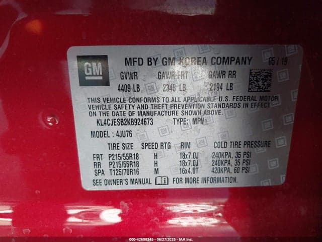 2019 BUICK ENCORE AWD PREFERRED 9