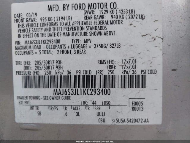 2019 FORD ECOSPORT SES 9
