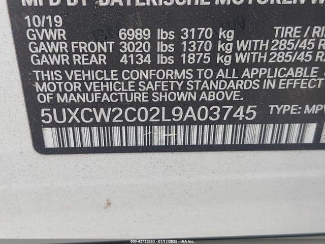 2020 BMW X7 XDRIVE40I 9