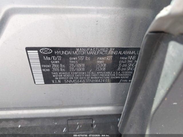 2022 HYUNDAI SANTA FE XRT 9