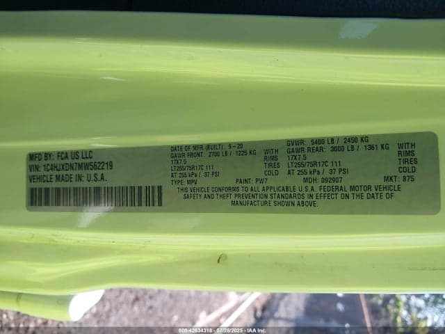 2021 JEEP WRANGLER UNLIMITED WILLYS 4X4 9